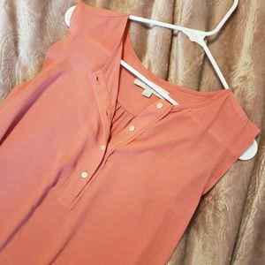 Loft Coral Sleveless Top
